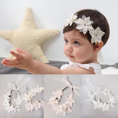 Lace Flower Baby Headband Princess Newborn Girls Hair Band Elastic Solid Color Hairband Fashion Hair Accessories