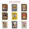 One Piece Zipper PU Wallet Short Multiple Card Slots Purse
