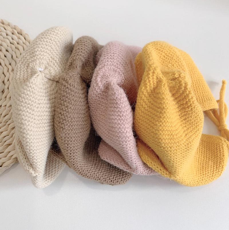 Baby Hat Thin Knitted Wool Ear Protector Hat For Infants And Young Kids Hand Woven Newborn Autumn And Winter Baotou Hat