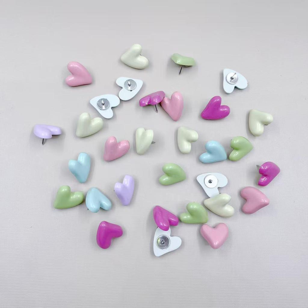 Irregular Heart Pushpins for Felt Board Photo Wall Decoration