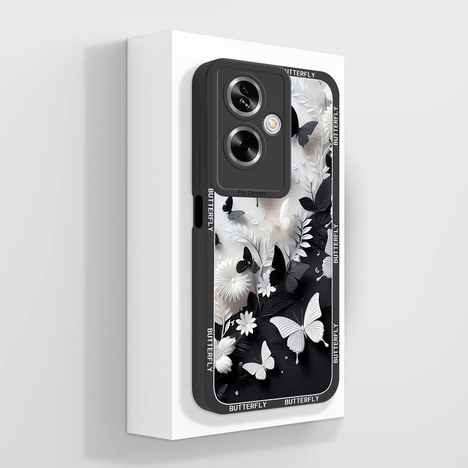 For OPPO A79 A77 A77s A78 A83 A91 A92 A93 A93s A94 A95 A96 4G 5G Phone Cases Lovely Panda Kitten Pattern Liquid Silicone Anti Slip Shell For OPPO Capa