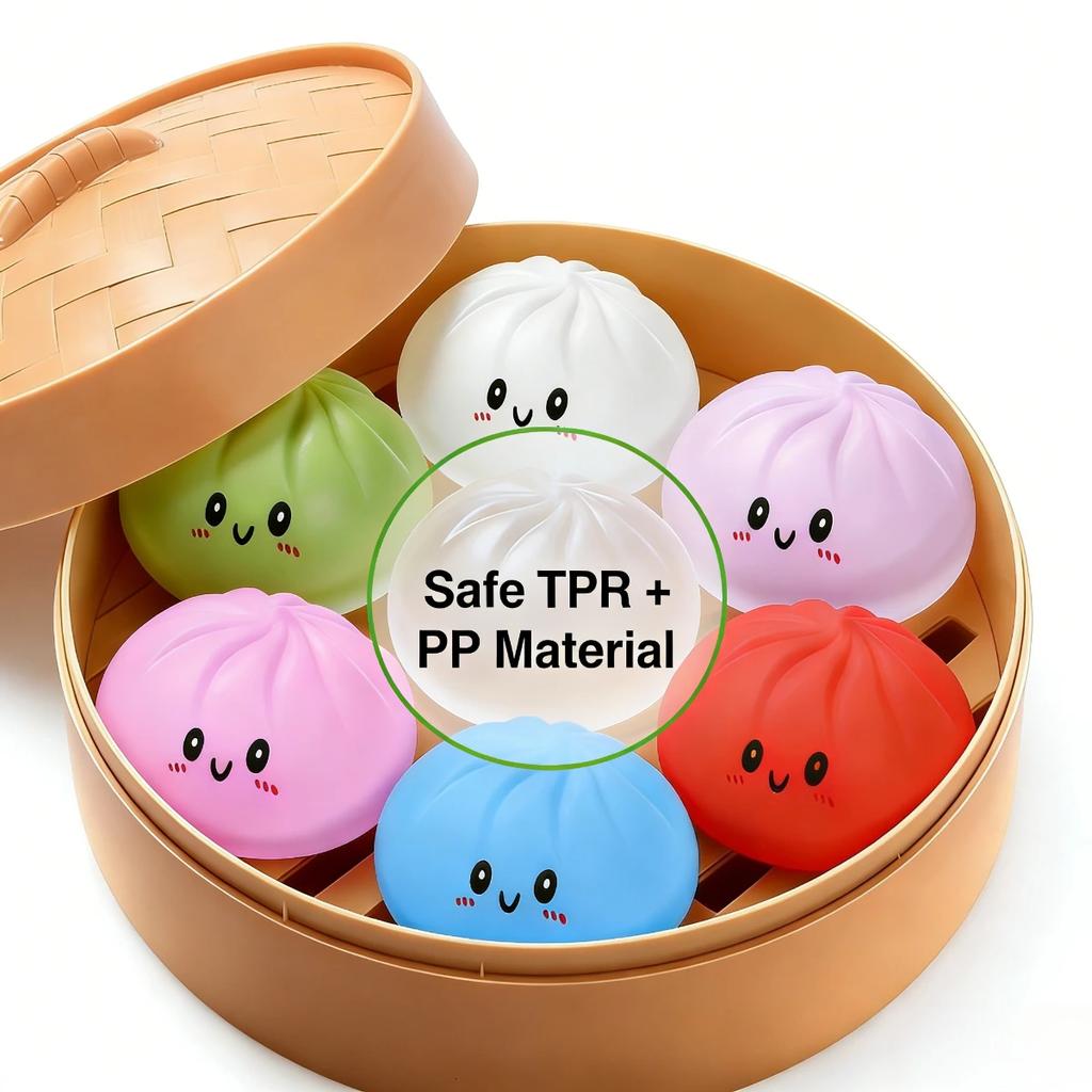 Toys Colorful Dumpling Squishes Stress Balls Reusable Low Rebound Decompression Dough Ball Unique Home Decor Gifts