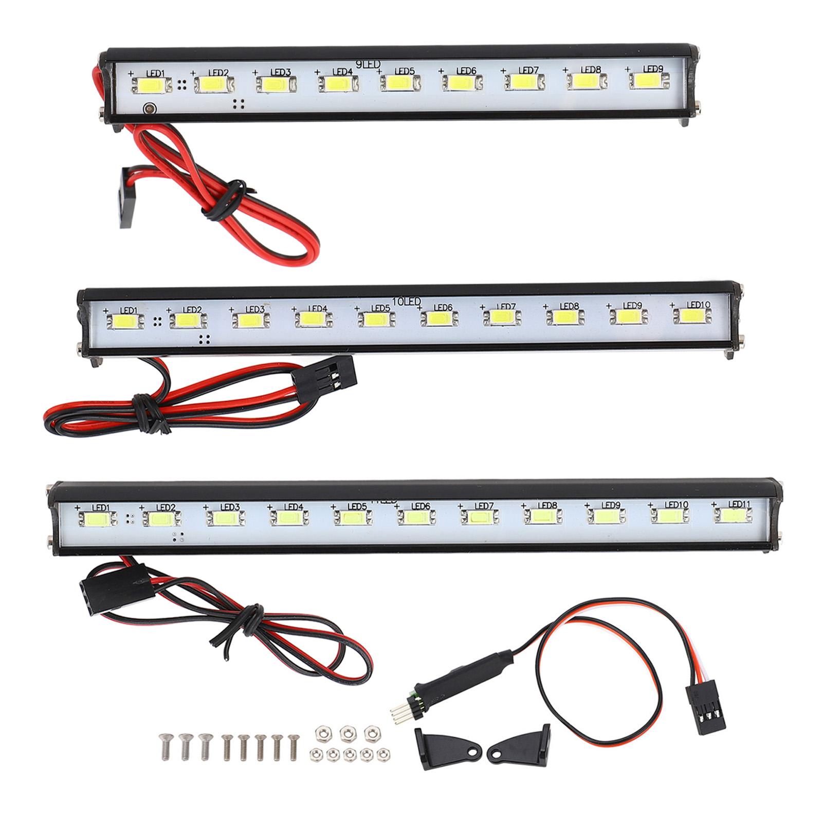 

RC Car Light Bar Aluminum Alloy LED Super Bright RC Car Roof Lamp for Redcat for Axial SCX10 D90 for 148mm / 5.83in 11LED