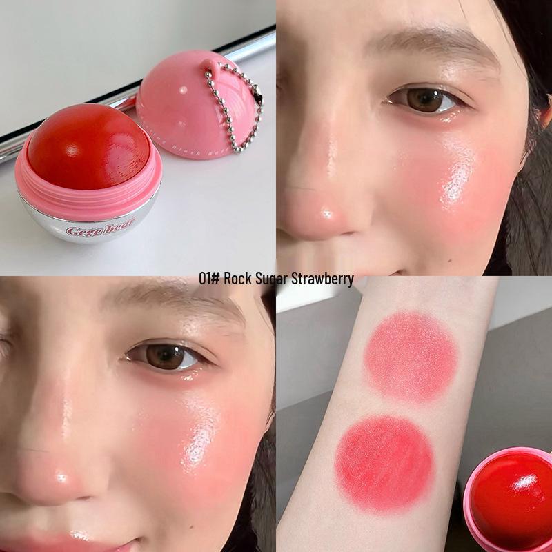 Gege Bear Hydrating Blush Balls - Portable Clear Glow for a Fresh, Energetic Look