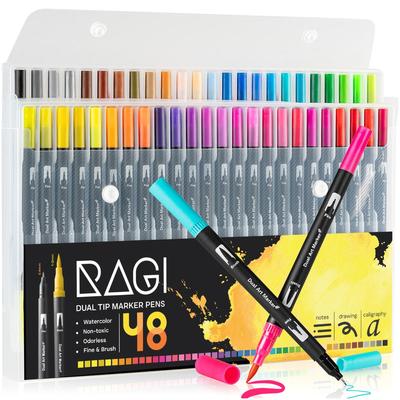 Set doppelseitiger Aquarellmarker – 48 Farben