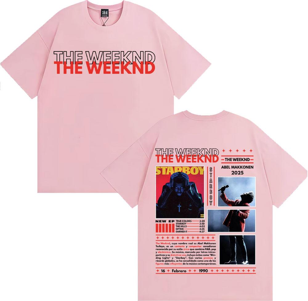 Rapper The Weeknd Abel Makkonen Album Tour 2025 Graphic T-shirts Men's Clothing Y2k Fashion Hip Hop Breathable Oversized T Shirt