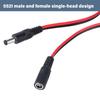 Kabel 18AWG DC5.5x2.1mm Przewód 5.5x2.1 Złącza Męskie/Żeńskie Przewód Adapterowy Linia do Światła LED Kamery Monitoringu
