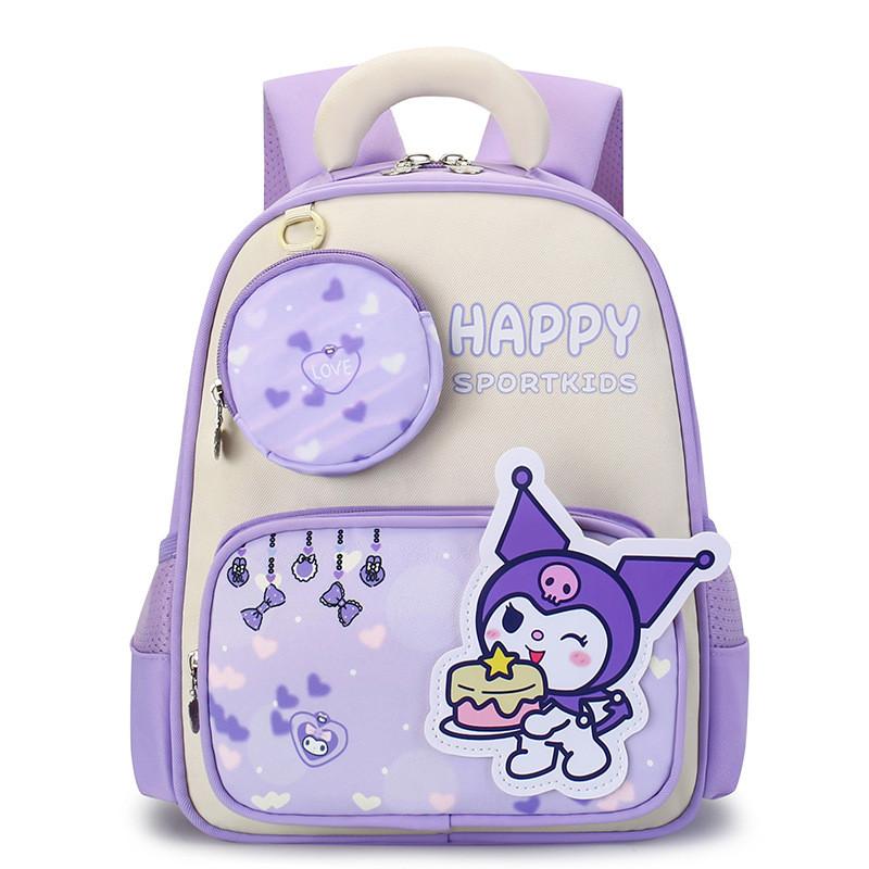 

Kuromi Melody Cinnamoroll Backpack For Preschoolers With Breathable Nylon And Air Cushion Straps For School Use