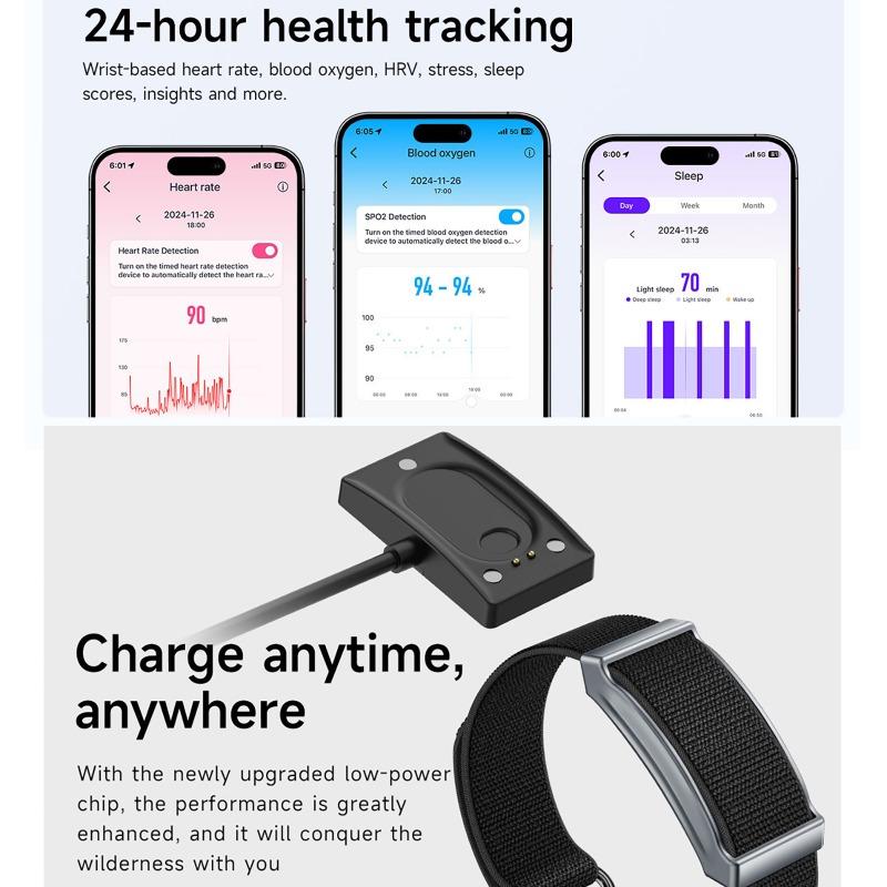 Health Smart Bracelet for Couples Heart Rate Monitor Activity Fitness Tracker Men Women Sports Waterproof Wristbands NO Screen