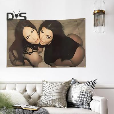 Home Garden Decorative Flag Outdoor Hanging Flag with Brass Grommets Yard Banner Decoration for Garage Bedroom