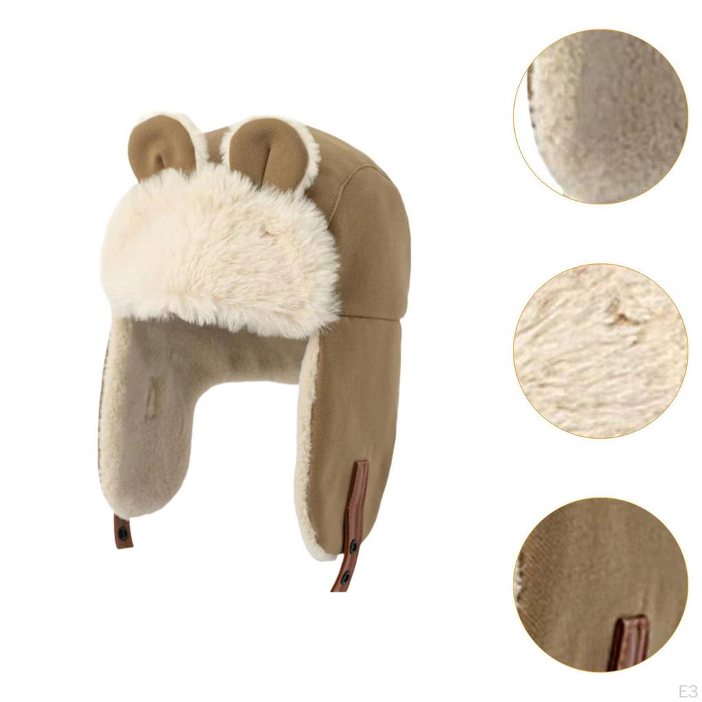 Animal Ear Trapper Hat for Women, Stylish Soft Winter Riding, Street Shopping