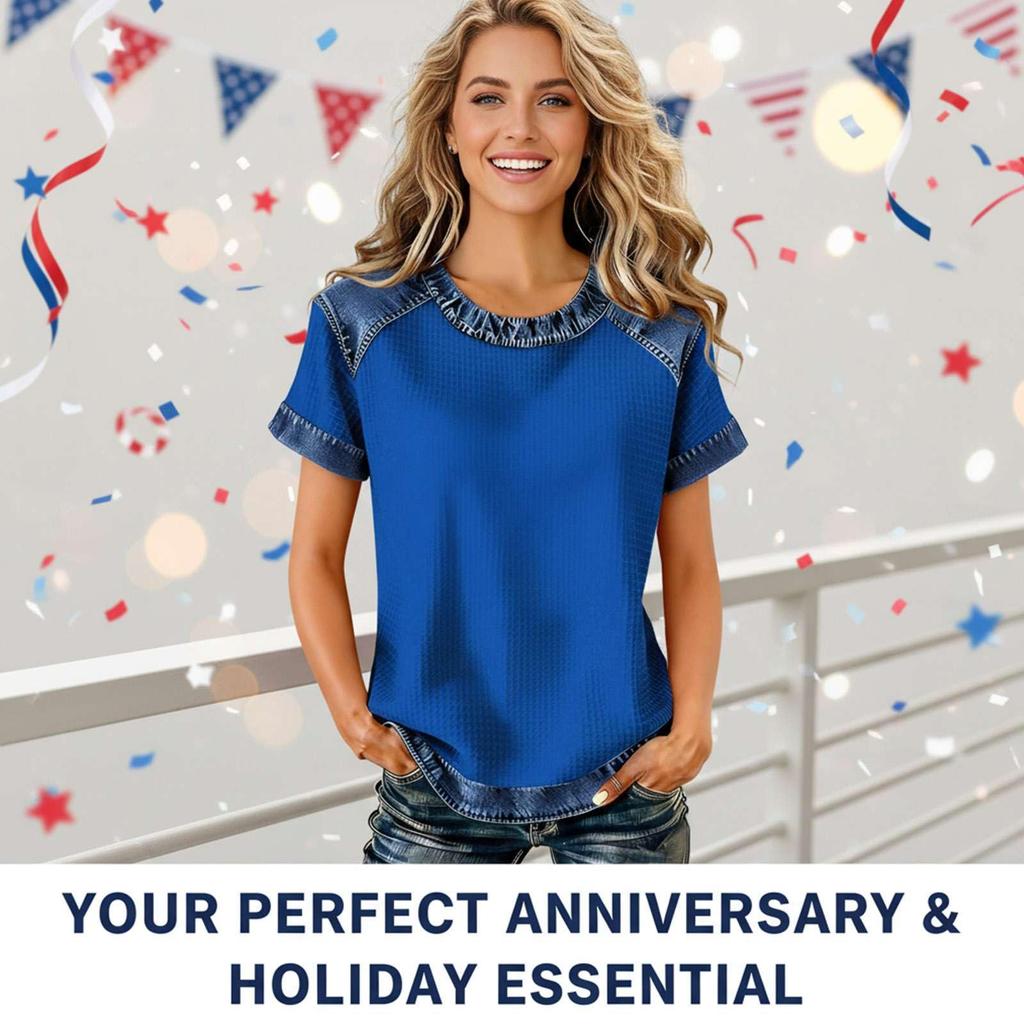 Damenmode Lässiges Oberteil mit Buchstabenaufdruck