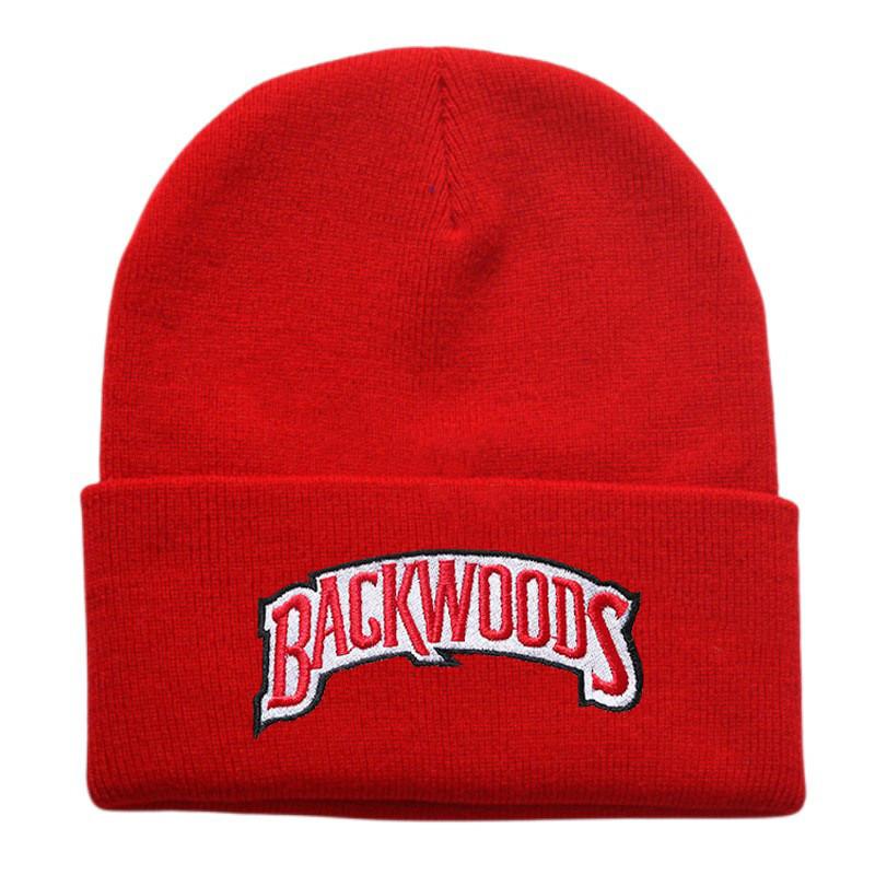 Backwoods Embroidered Beanie Hat With Adjustable Fit For Street Fashion And Cold Weather