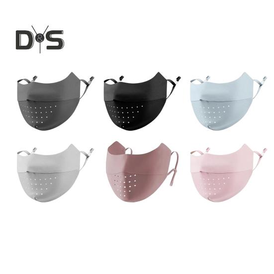 Gesichtsschutz, nahtlos, atmungsaktiv, mit Löchern, Sonnenschutz, 3D-Gesichtsschutz im schlanken Design, UPF 50, atmungsaktiver Gesichtsschutz aus Eisseidengewebe