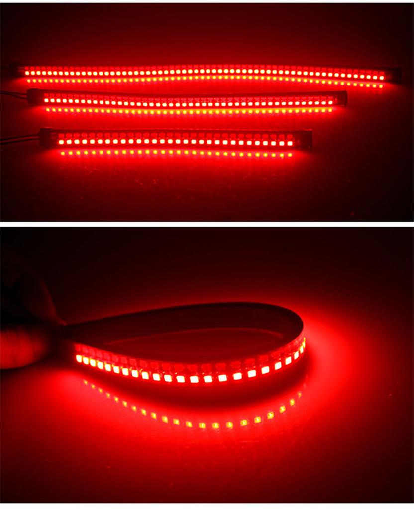 2x 11.8" LED Strip Light Rear Tail Turn Signal Stop Lamp DRL For Motorcycle ATV