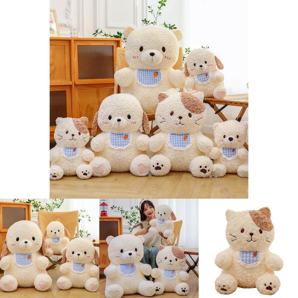 Entzückendes Neues Plüschhund Babylätzchen Spielzeug Kuschelbär Stofftierpuppe Geschenk