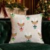 Christmas Cute Cartoon Pillow Covers Pattern Cushion Cover Suitable for Sofa Bedroom Car Pillow Cover