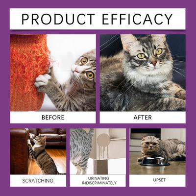 60ml Pet Calming Spray Pet Pheromone Cat Emotional Soothing Spray Improve Estrus Agitation Pet Anxiety Relief Spray For Cat Dog