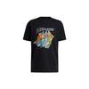 T Shirts Men's Black Crew Neck Moderate Straight Fit HB6167