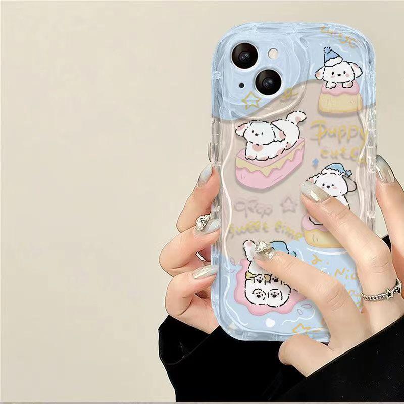 Cute Cat Puppy Phone Case For Samsung Galaxy S10 S20 S21 S22 S23 S24 FE Plus Ultra Note 20 Clear Case