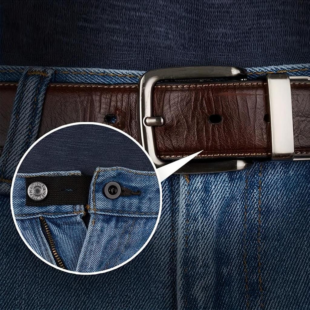 1 Pcs Pant Trousers Waist Expander Waistband Extender Button Elastic Adjustment Waist Button Belt Extension Buckle