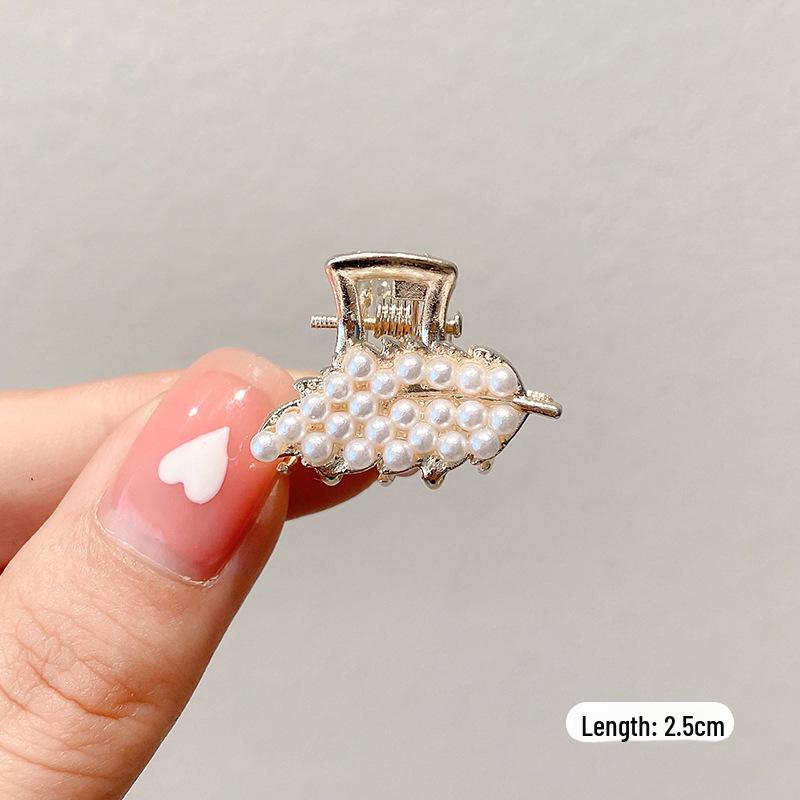 Women's Half-Tied Pearl Hairpin - 2024 New Side Clip for Back of Head