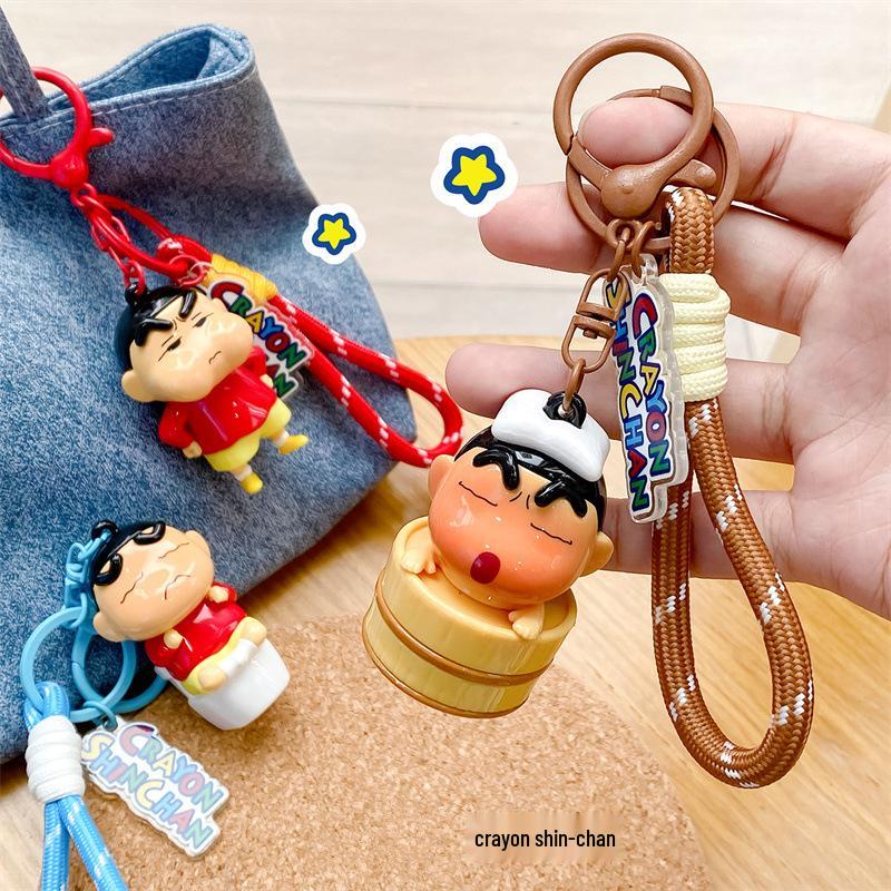 Crayon Shin-chan Color-Changing Keychain: Cute & Exquisite Car or Backpack Pendant for Women
