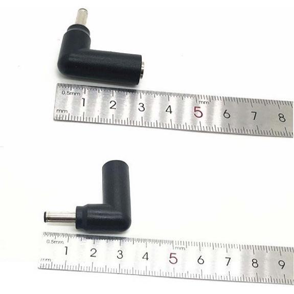 4.5 x 3.0 mm Right Angle 90-Degree Power Adapter Connector Converter for Dell Latitude; XPS; Vostro Laptop AC Charger Cord - 1 pcs