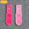 2 Pairs Sports Socks Cotton Mid-calf Yoga Socks Solid Striped Breathable Anti-slip Indoor Fitness Socks Gym Dance Pilates Socks