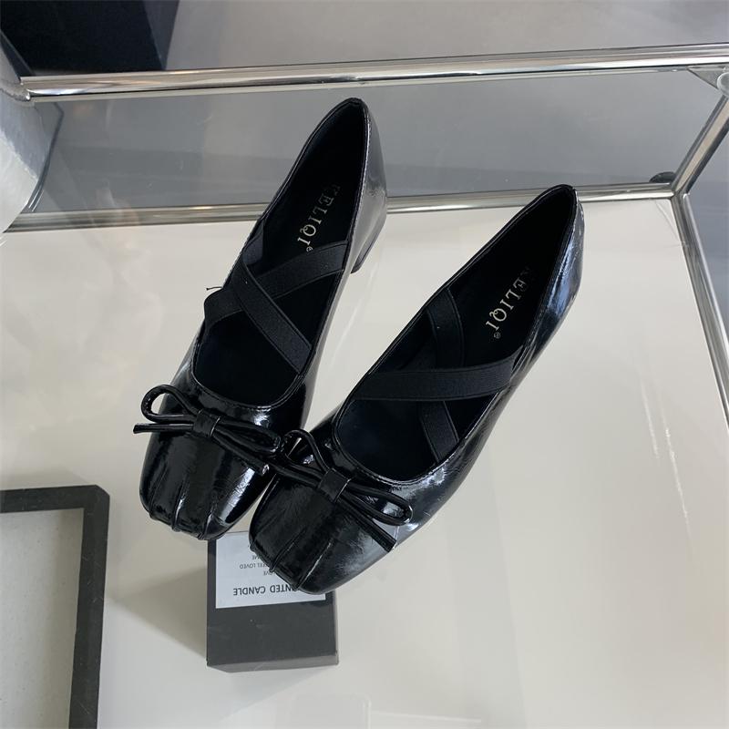 

Fashion IPPEUM Mary Jane Shoes Black Silver Round Toe Block Heel Pumps Zapatos De Mujer Loafers Womens Shoes 225