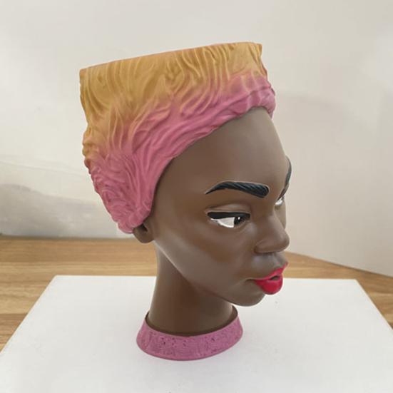 Μαύρη Γυναίκα Θυμιατήρι Κεφάλι Αφρικανής Βασίλισσας Θήκη για Κώνους και Στικς Θυμιάματος Διακοσμητικό Στολίδι για Σπίτι Γραφείο Δωμάτιο Γιόγκα Διαλογισμού