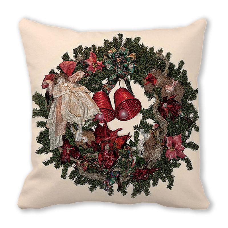 Green plants and flowers pattern series Digital printing short plush pillow covers for car sofa office cushion cover home goods