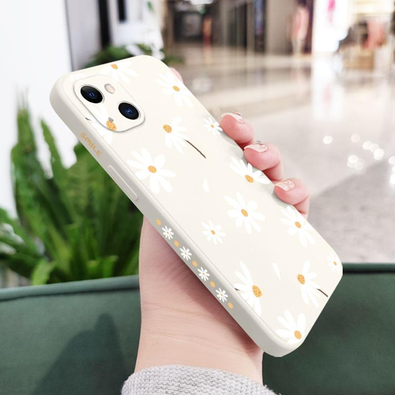Plain Daisies Phone Case For iPhone 17 Air 16e 15 14 13 12 11 Pro Max Plus Mini Shockproof Cover