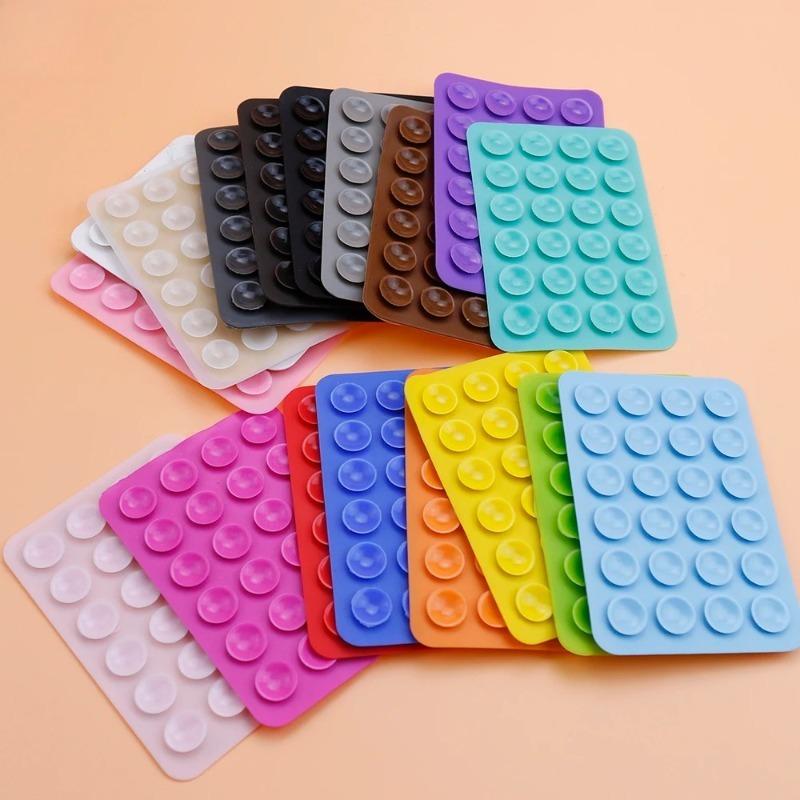 Silicone Suction Pad Back Sticker Suction Cup Phone Holder Silicone Cup Mat Smartphone Wall Stand Fixed For Glass Ceramic Tiles