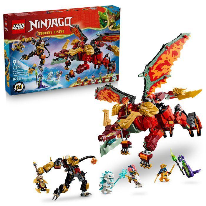 LEGO NINJAGO 71868 Le Robot Dragon Transformable de Braséra - Jouet Ninja 2-en-1 des 9 ans