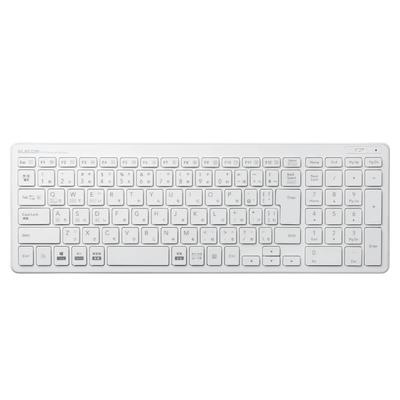 Elecom Keyboard Bluetooth Pantograph Compact Keyboard Compatible with Android White Windows, Mac, iOS, TK-FBP101WH
