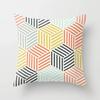 Nordic Light Pink Yellow Geometry Cushion Cover Abstract Art Polyester Pillowscase Simple Modern Couch Decorative Pillow Covers