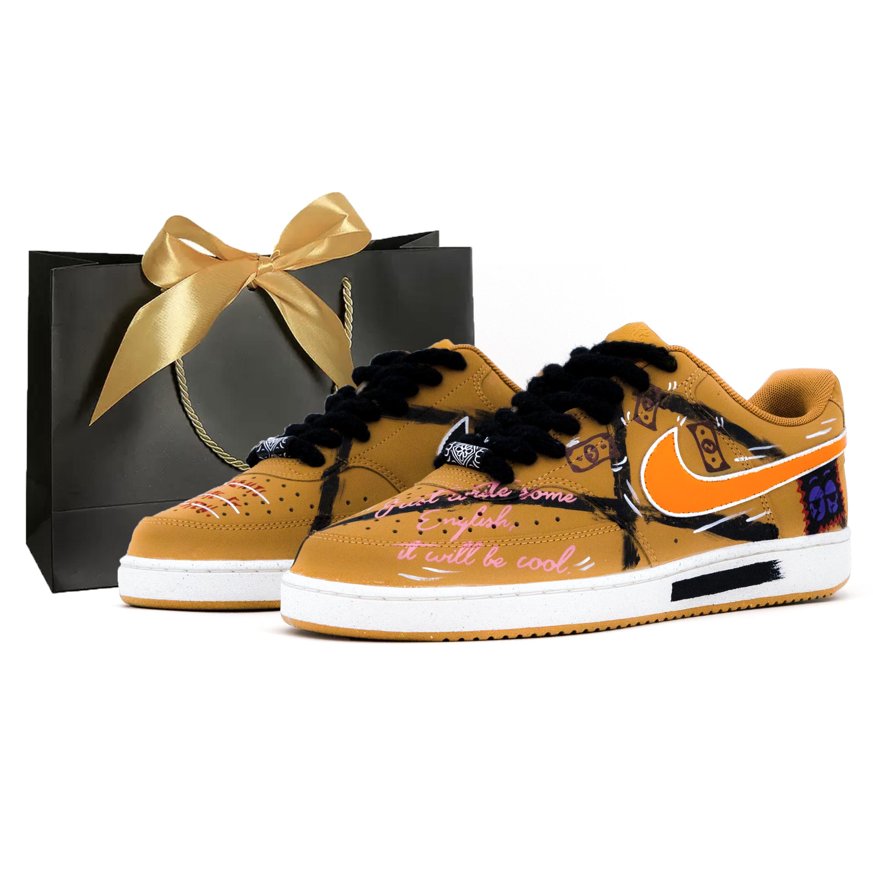 Nike Court Vision Coverage Low top Skateboard Shoes Men s Brown HJ4031-200(Team-BOX) 40