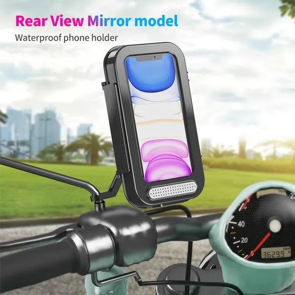360° drehbarer, wasserdichter Fahrrad-Handyhalter für Motorrad- und Fahrradlenker