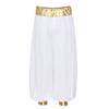 Costume Principe Arabo per Ragazzo Halloween Gilet Aperto Davanti Pantaloni con Elastico in Vita Treccia Decorativa Outfit Cosplay