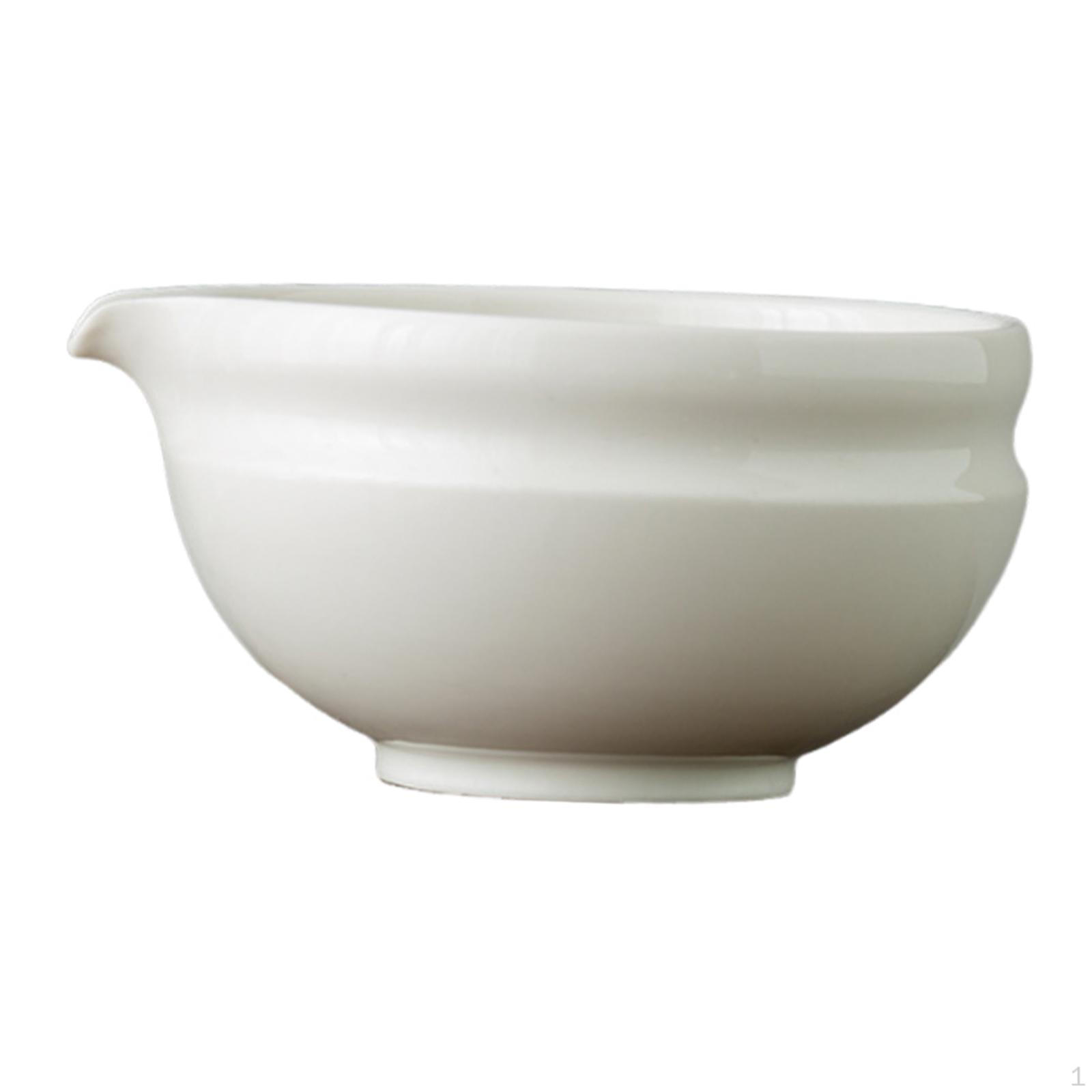 

Ceramic Matcha Bowl Ceremony Chawan 450ml Japanese Traditional Porcelain Mixing with Moon White