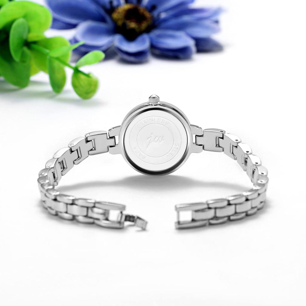 Watch with Analog Alloy Stylish Perfect Gift for Day Women's Bracelet, Display, Popular, Simple, Strap, Silver, Birthdays, Anniversaries, Christmas,