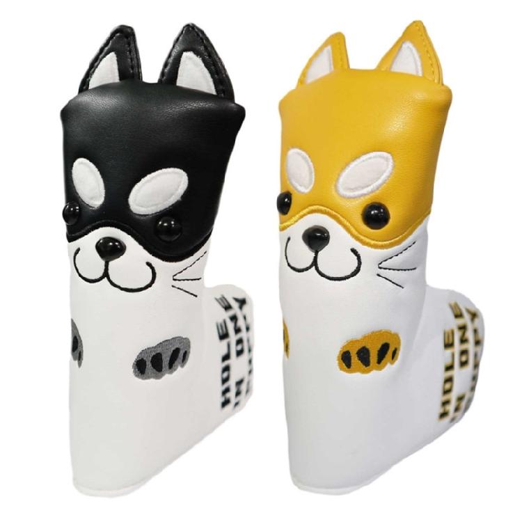 Golfs Iron Head Protective Cover Cartoon Dog PU Leather Waterproofs Golfs Iron Head Cover Golfs Accessories for Golfers