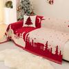 Christmas Style Thick Chenille Sofa Towel Autumn And Winter Anti Slip Sofa Blanket For Home Soft Anti-Dirt Corner Couch Covers