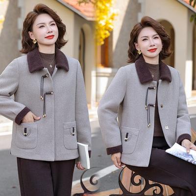 New Women's Clothing Autumn and Winter Woolen Top Medium and Short Fleece Thickened Coat