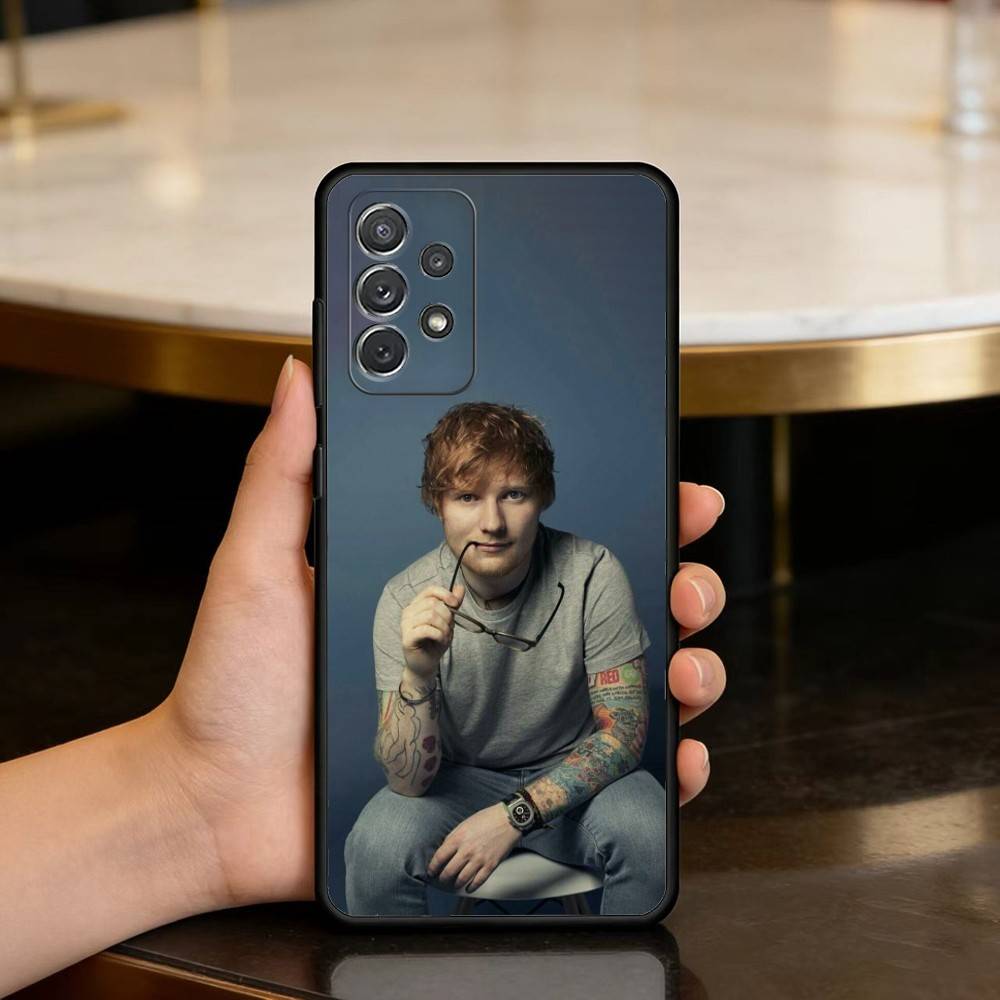 Singer E-Ed S-Sheeran Phone Case For Samsung Galaxy A73,A72,A71,A70,A53,A52,A51,Soft Silicone Black Cover