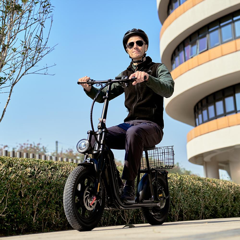 iScooter F7 1000W Electric Scooter With 16-inch Pneumatic Snow Tires, 48V/10.4Ah Battery, 45km/h Top Speed, And 64km Range
