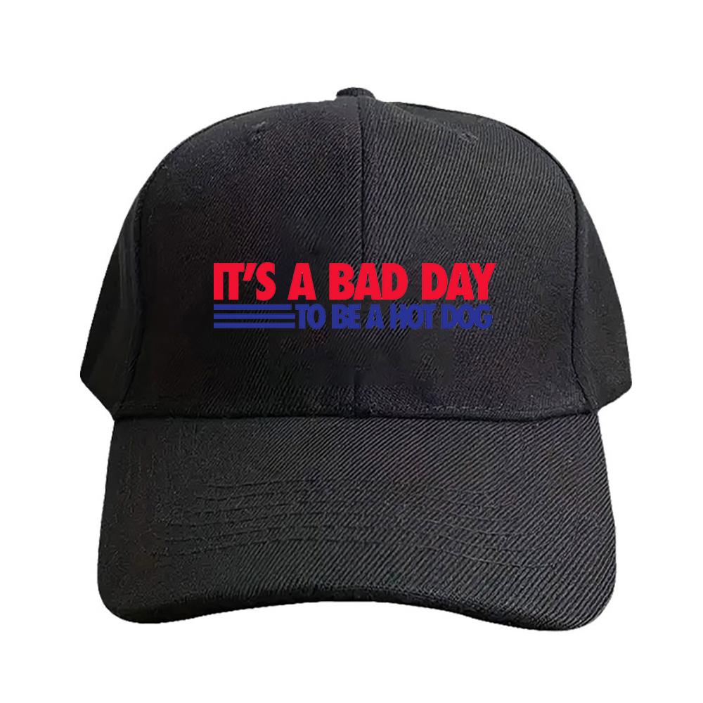 Its a Bad Day To Be a Hot Dog Woman Man Summer Baseball Cap Adjustable with Curved Brim Duckbill Cap Protection Sun Hats