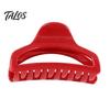Polished Edge Hair Clip Back Head Claw, Hollow Design Shark with Anti-slip Transparent Teeth, Lightweight Acrylic Shower Claw for Long Thick