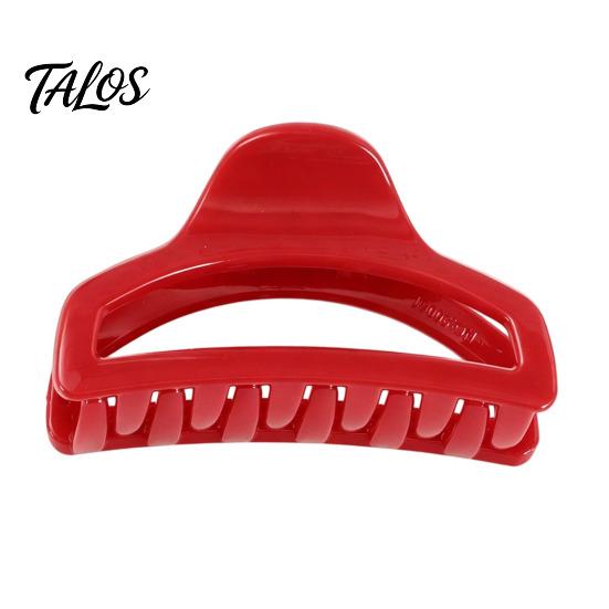 Polished Edge Hair Clip Back Head Claw, Hollow Design Shark with Anti-slip Transparent Teeth, Lightweight Acrylic Shower Claw for Long Thick
